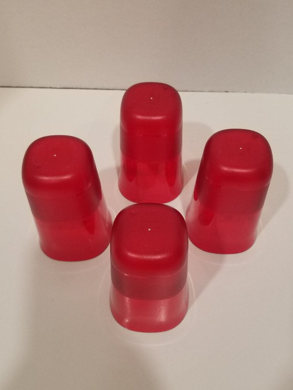 Tupperware Clearly Elegant Tumblers, Garnet Red, Set of 4, EUC - Picture 5 of 9